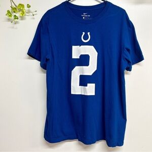 Nike Indianapolis Colts NFL Carson Wentz #2 blue short sleeve tshirt
